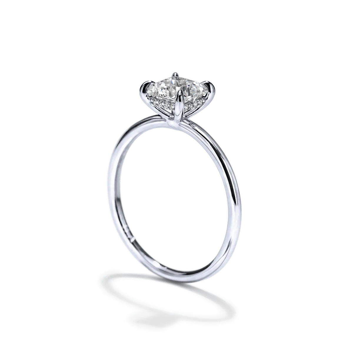 Hidden Halo Engagement Ring