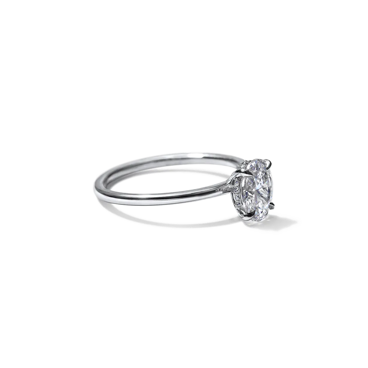 Hidden Halo Engagement Ring