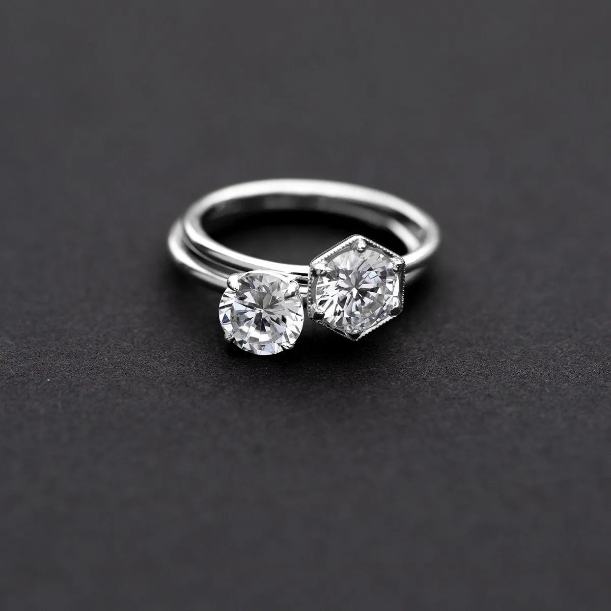 Hidden Halo Engagement Ring