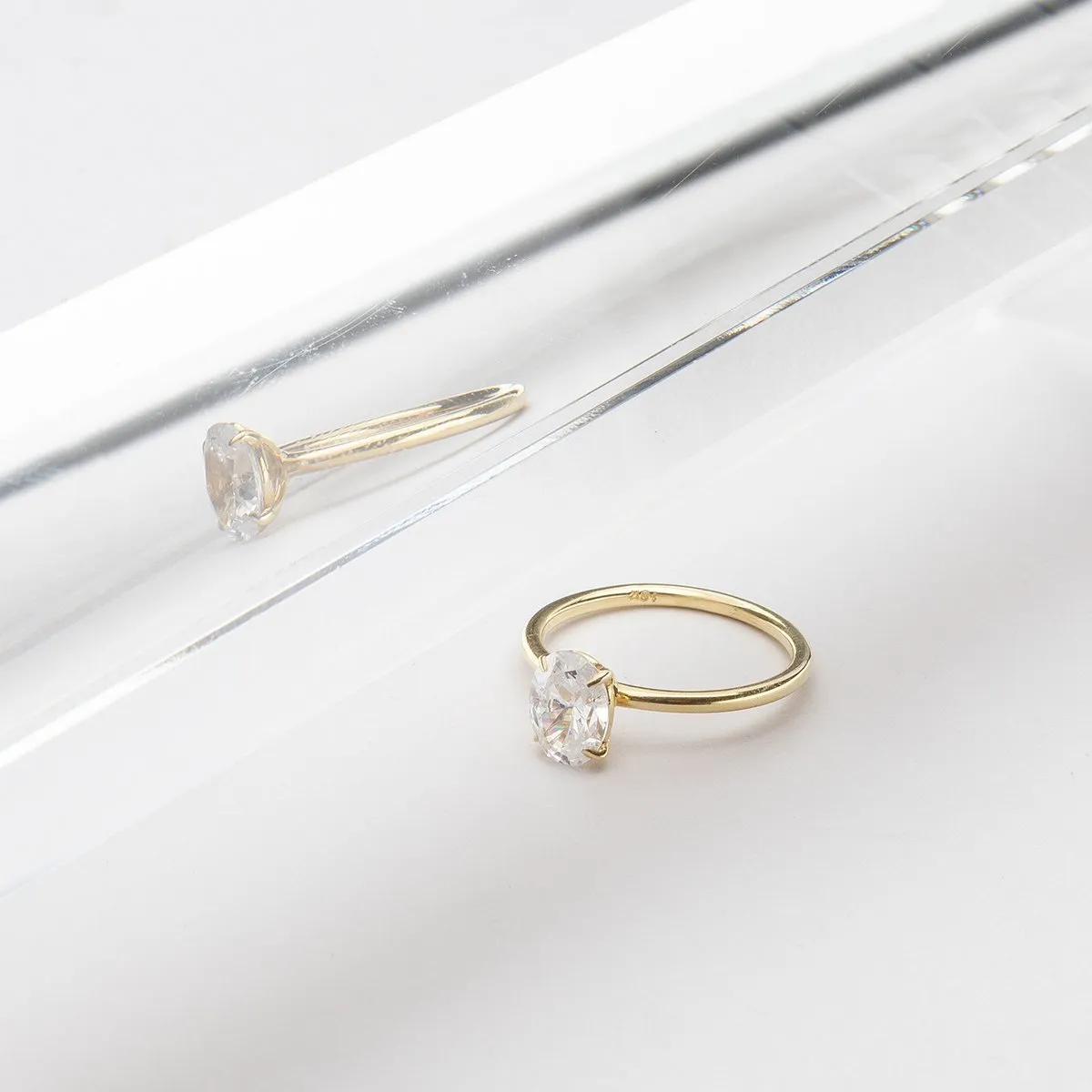 Hidden Halo Engagement Ring