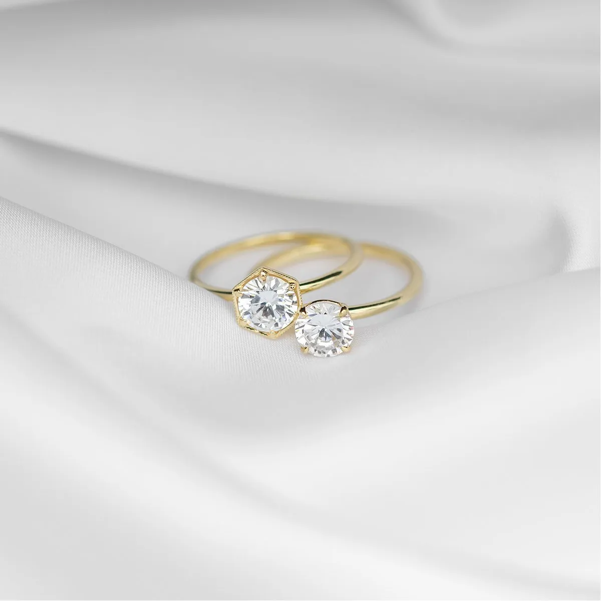 Hidden Halo Engagement Ring