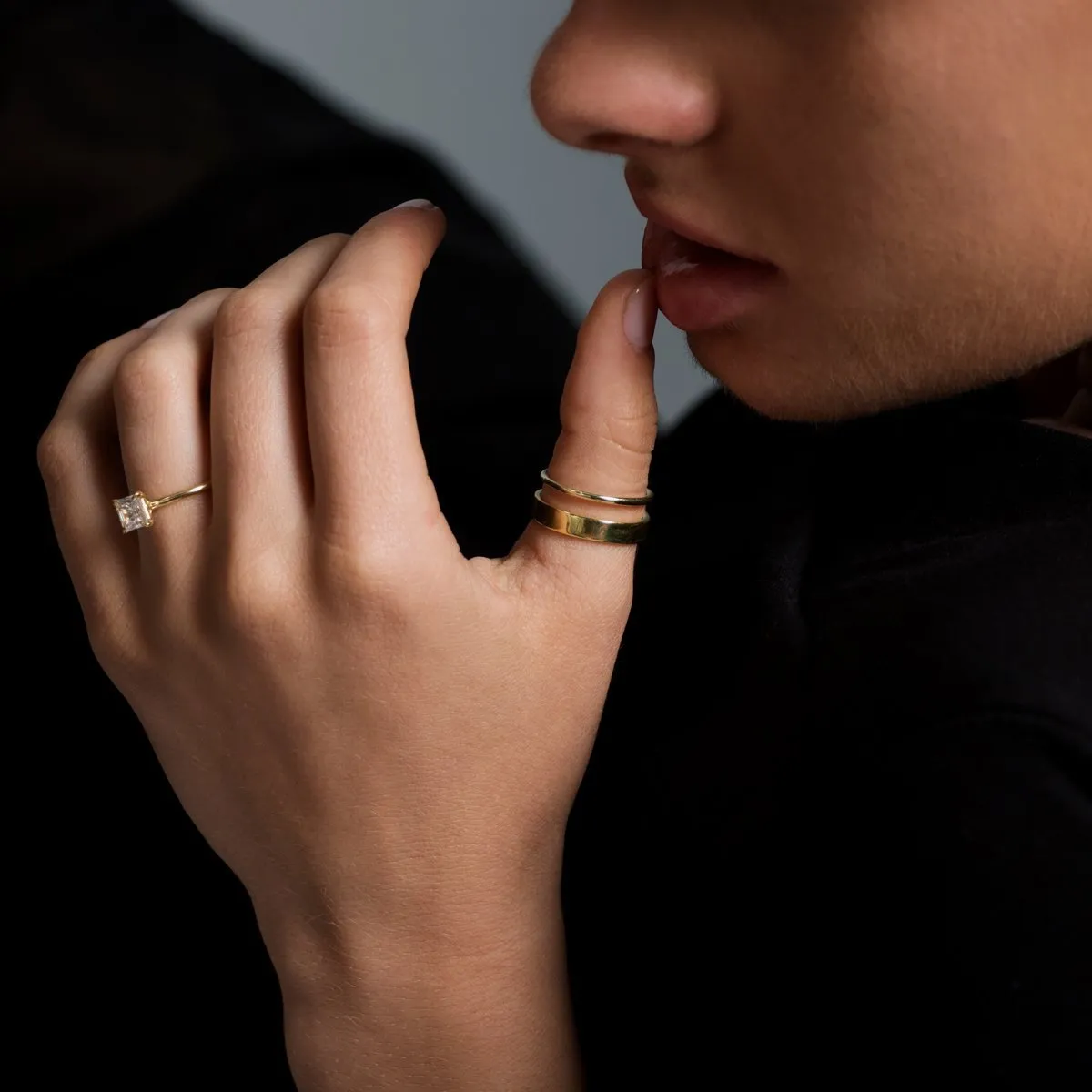 Hidden Halo Engagement Ring
