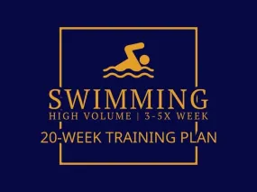 High Volume Swim Training Plan 20 Weeks