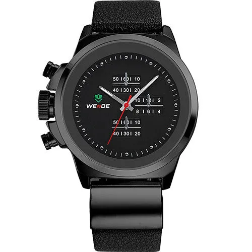 Hot Sale! WEIDE Military Watches Men Quartz Sports Army Luxury Brand Leather Strap Waterproofed for Diver Diving Free Shipping