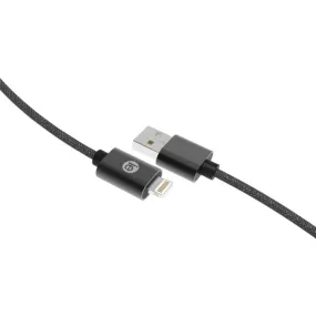 iEssentials IEN-BC10L-BK Charge & Sync Braided Lightning to USB Cable, 10ft (Black)