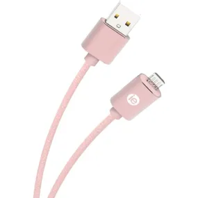 iEssentials IEN-BC6M-RGLD Charge & Sync Braided Micro USB to USB Cable, 6ft (Rose Gold)
