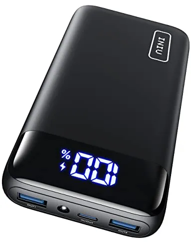 INIU Portable Charger, 22.5W 20000mAh USB C in & Out Power Bank Fast Charging, PD 3.0 QC 4.0 LED Display Phone Battery Pack Compatible with iPhone 14 13 12 Pro Samsung S21 Google LG iPad Tablet, etc.