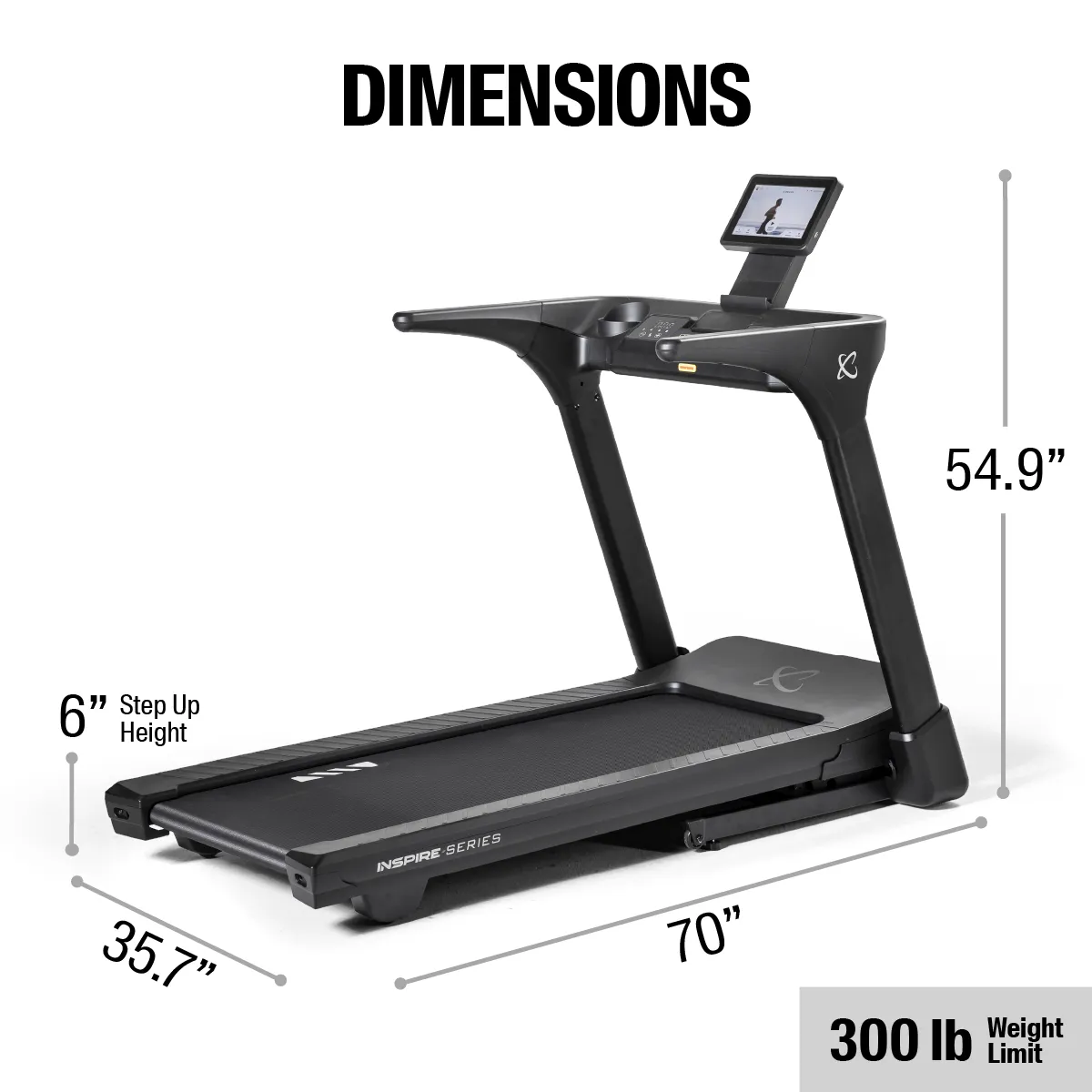 Inspire T4S Treadmill with 10 Inch Touchscreen