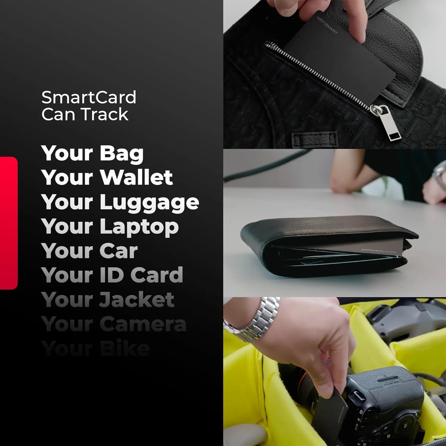 KeySmart® SmartCard | Works With Apple Find My App | Wireless Charging