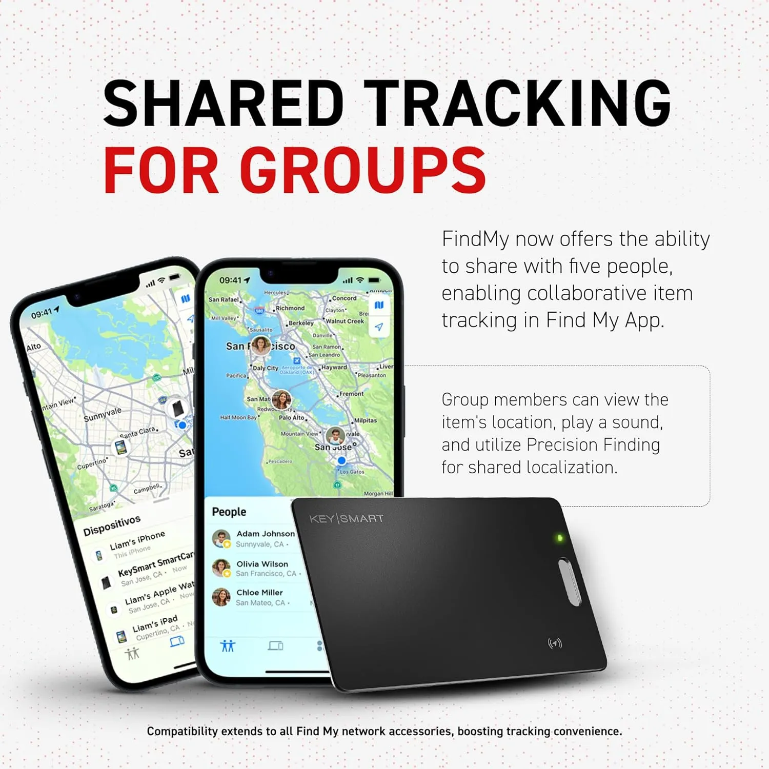 KeySmart® SmartCard | Works With Apple Find My App | Wireless Charging
