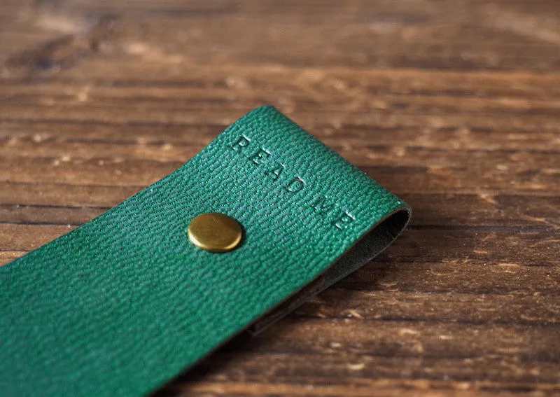 Leather Bookmarks x 2 pcs #Dark Green