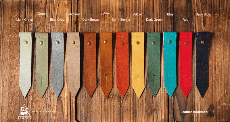 Leather Bookmarks x 2 pcs #Dark Green