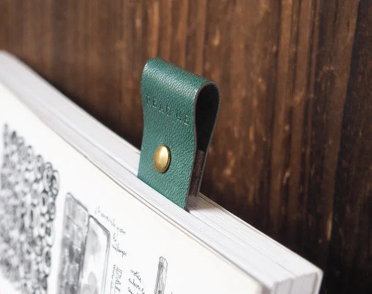 Leather Bookmarks x 2 pcs #Dark Green