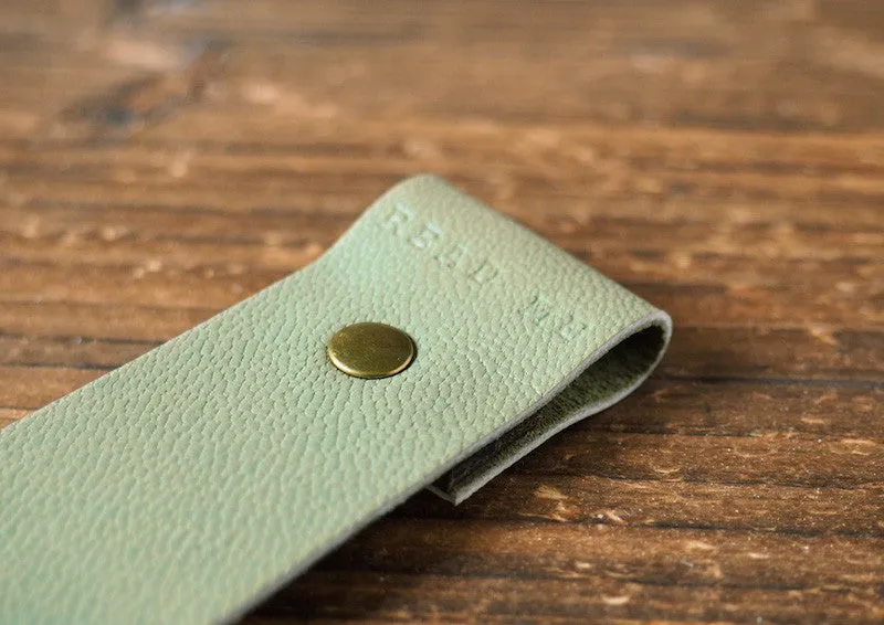 Leather Bookmarks x 2 pcs #Green