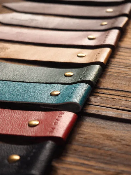 Leather Bookmarks x 2 pcs #Green