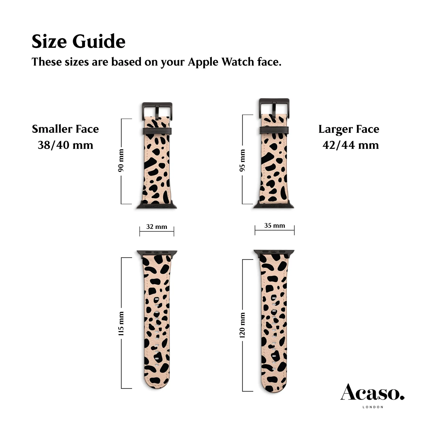 Leopard Rose Apple Watch Strap
