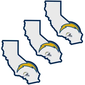 Los Angeles Chargers Home State Decal, 3pk