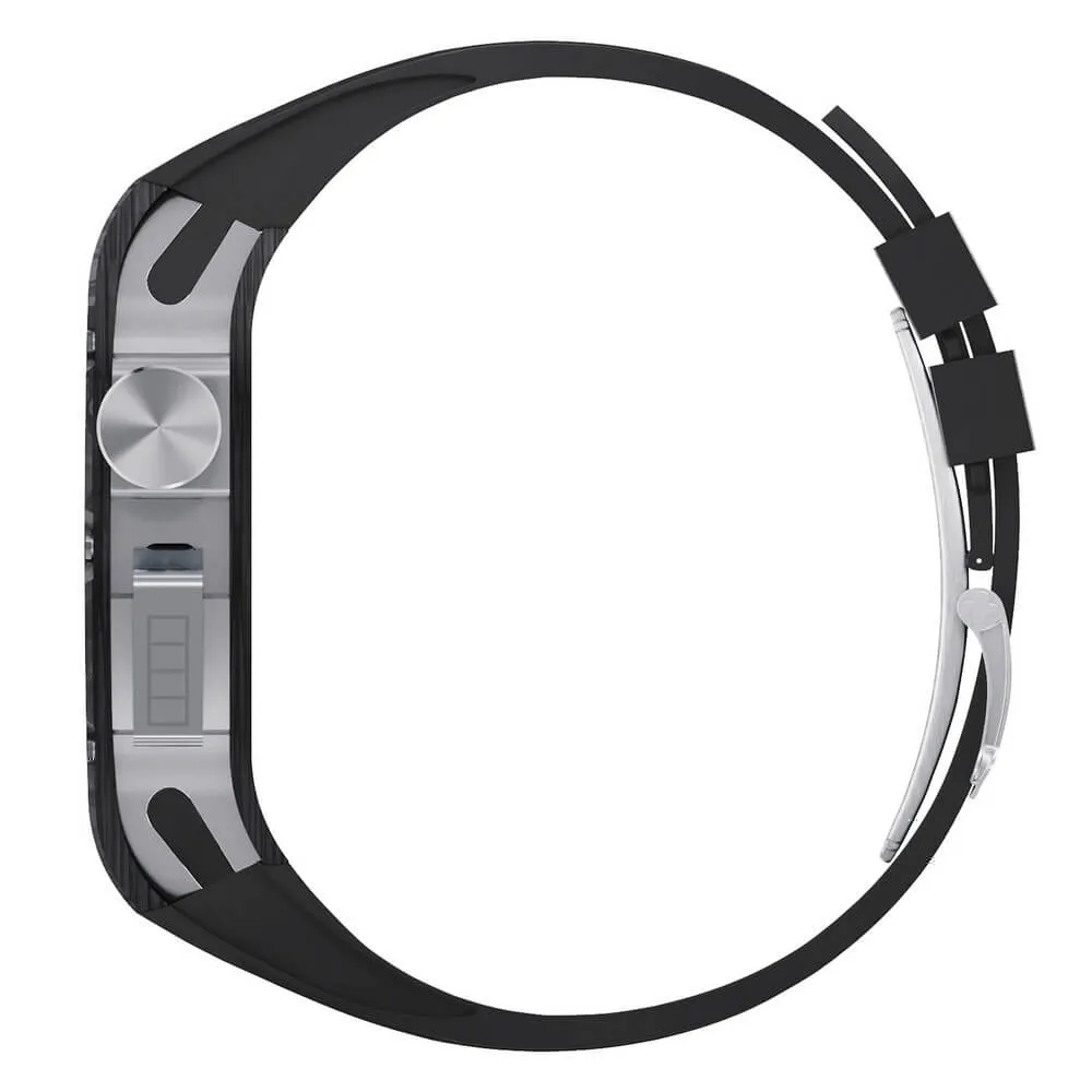 Luxury Apple Watch Case Carbon Fiber for 44mm/45mm of Series 6/7/8/SE - Plaid Bezel