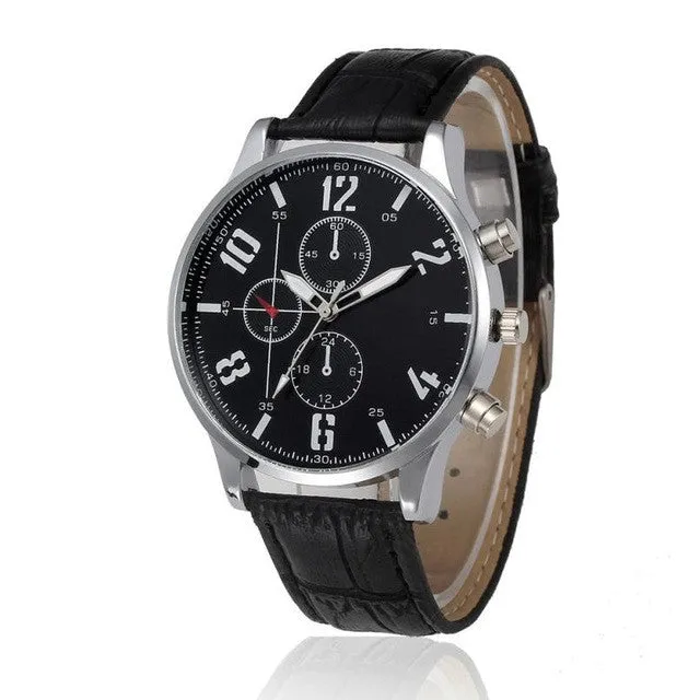 Luxury Brand  Casual Leather  Men's Watches