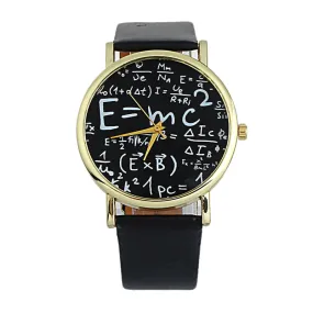 Luxury women watches unique Math Symbols Faux Leather Analog Quartz Watch erkek kol saati high quality relogio feminino gift #0