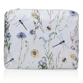Medium Zipper Pack - Dragonflies & Bees in Wildflowers