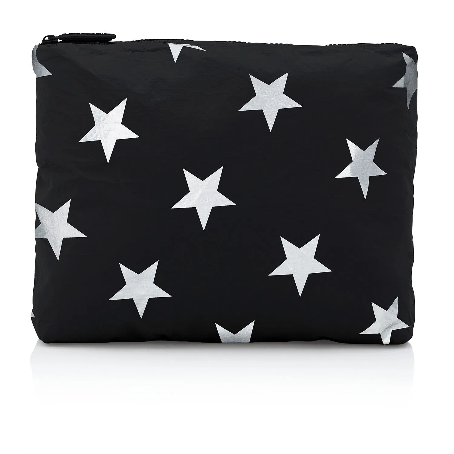 Medium Zipper Pack in Black with Silver Stars