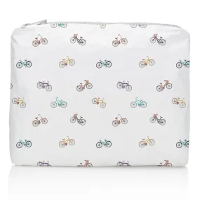 Medium Zipper Pack in Colorful Bicycles Pattern