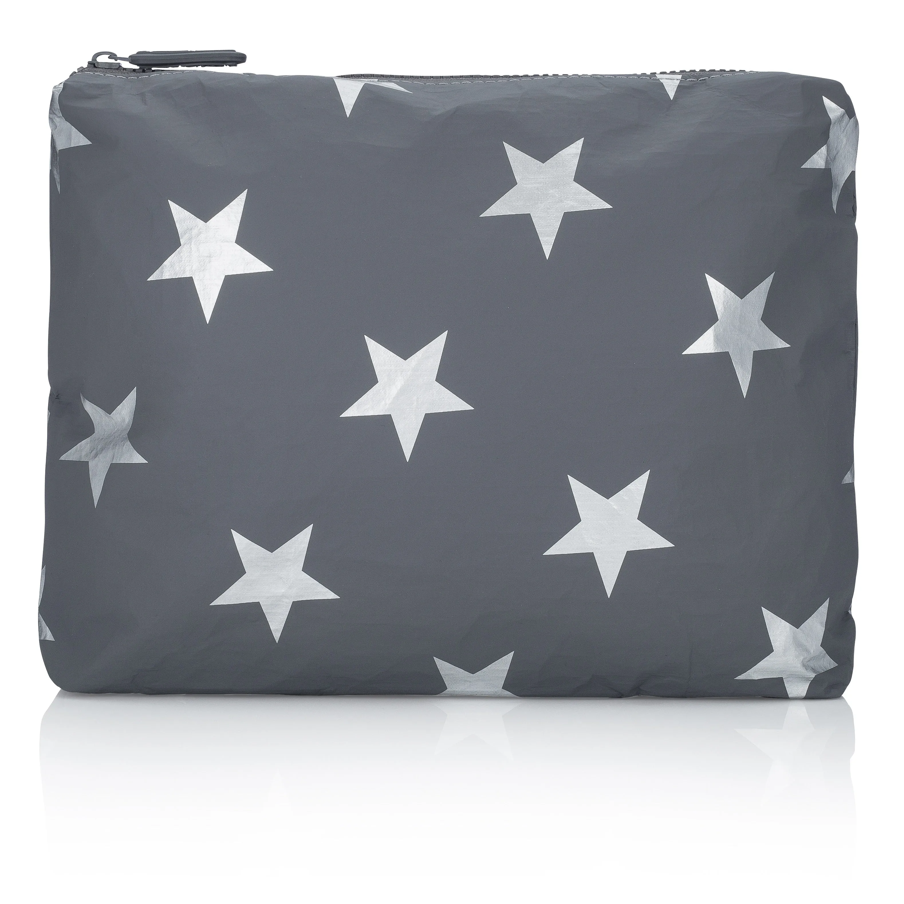Medium Zipper Pack in Cool Gray with Multi Silver Stars