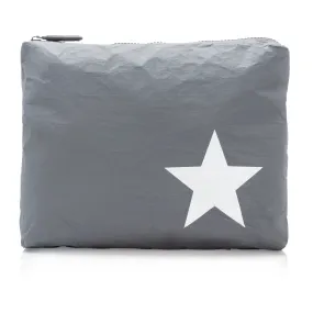 Medium Zipper Pack in Cool Gray with Silver Star