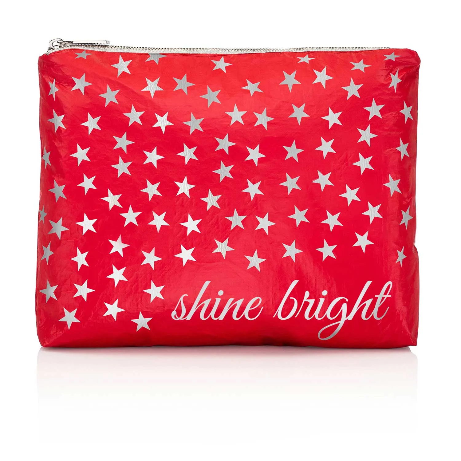Medium Zipper Pack in Crimson Red with "Shine Bright"