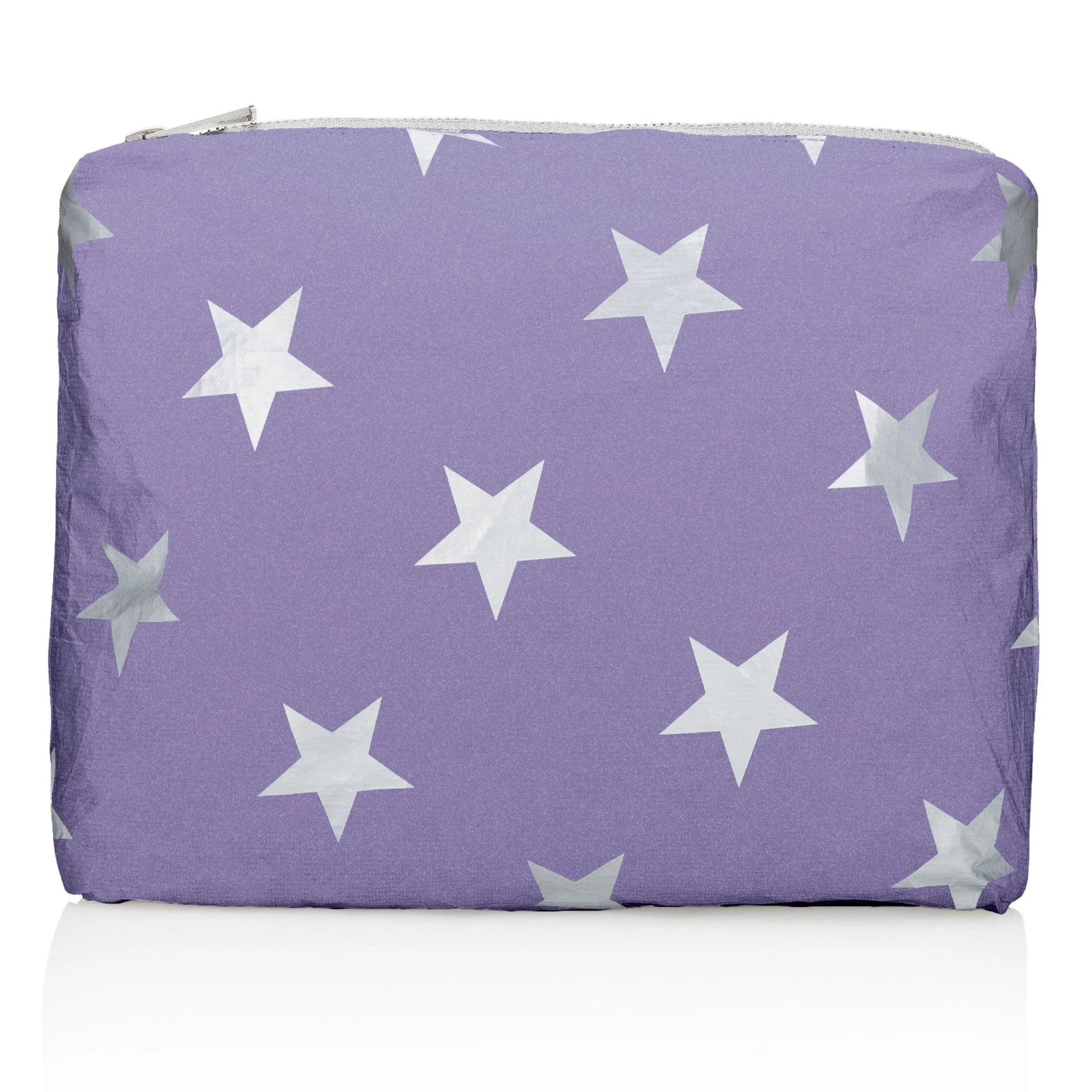 Medium Zipper Pack in Shimmer Purple with Multi Stars