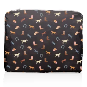 Medium Zipper Pack - Western Equestrian on Black