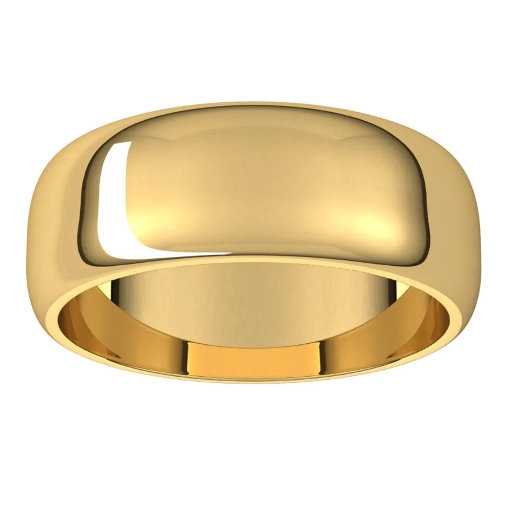 Men's Band Half Round | 8MM