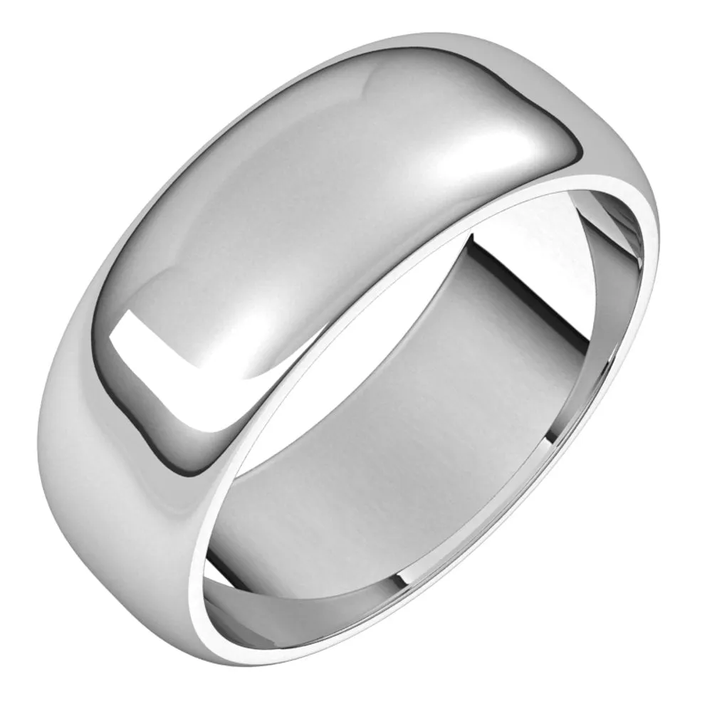 Men's Band Half Round | 8MM
