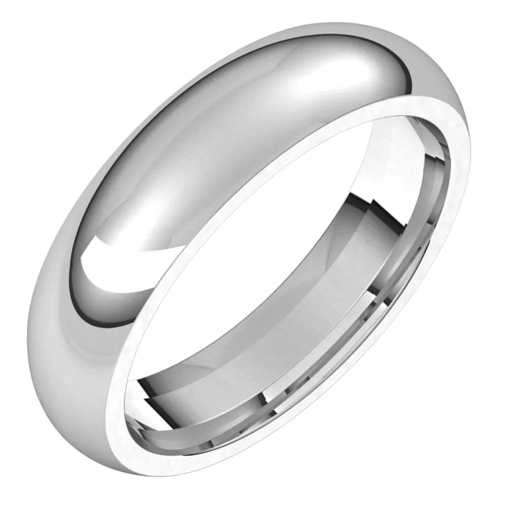 Men's Half Round Wedding Band | 6MM