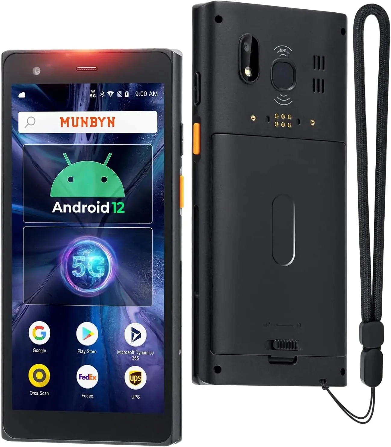 MUNBYN PDA, Android Barcode Scanner with Full Screen, Andriod 12 Scanner, 5G PDA, Equipped with SE4710 Zebra Scanner Engine, 5.99" Mobile Computer Handheld 4 64GB, BT/Wi-Fi Inventory Scanner