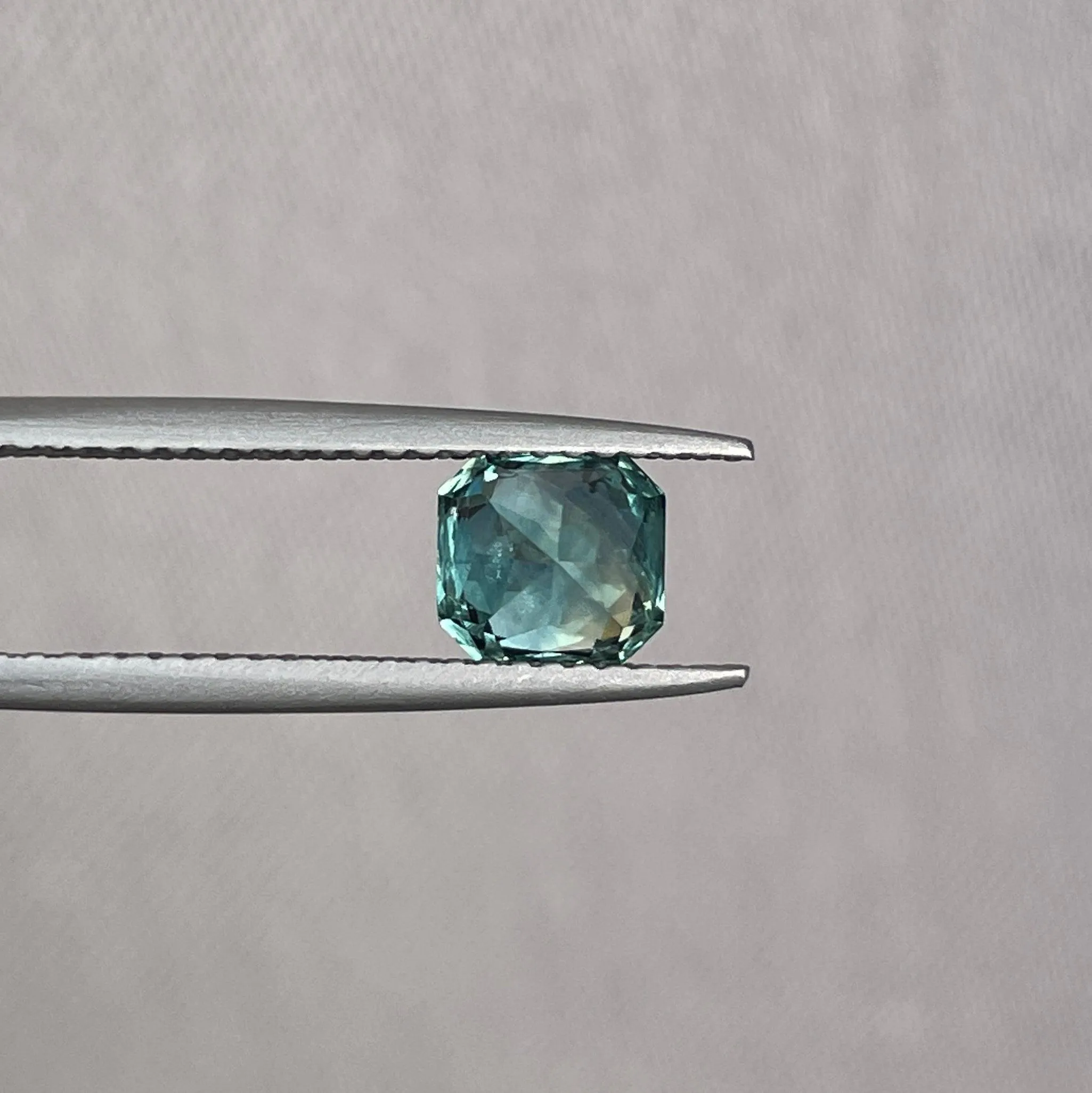 Natural Blue Green Sapphire Radiant Cut 1.43 Carat