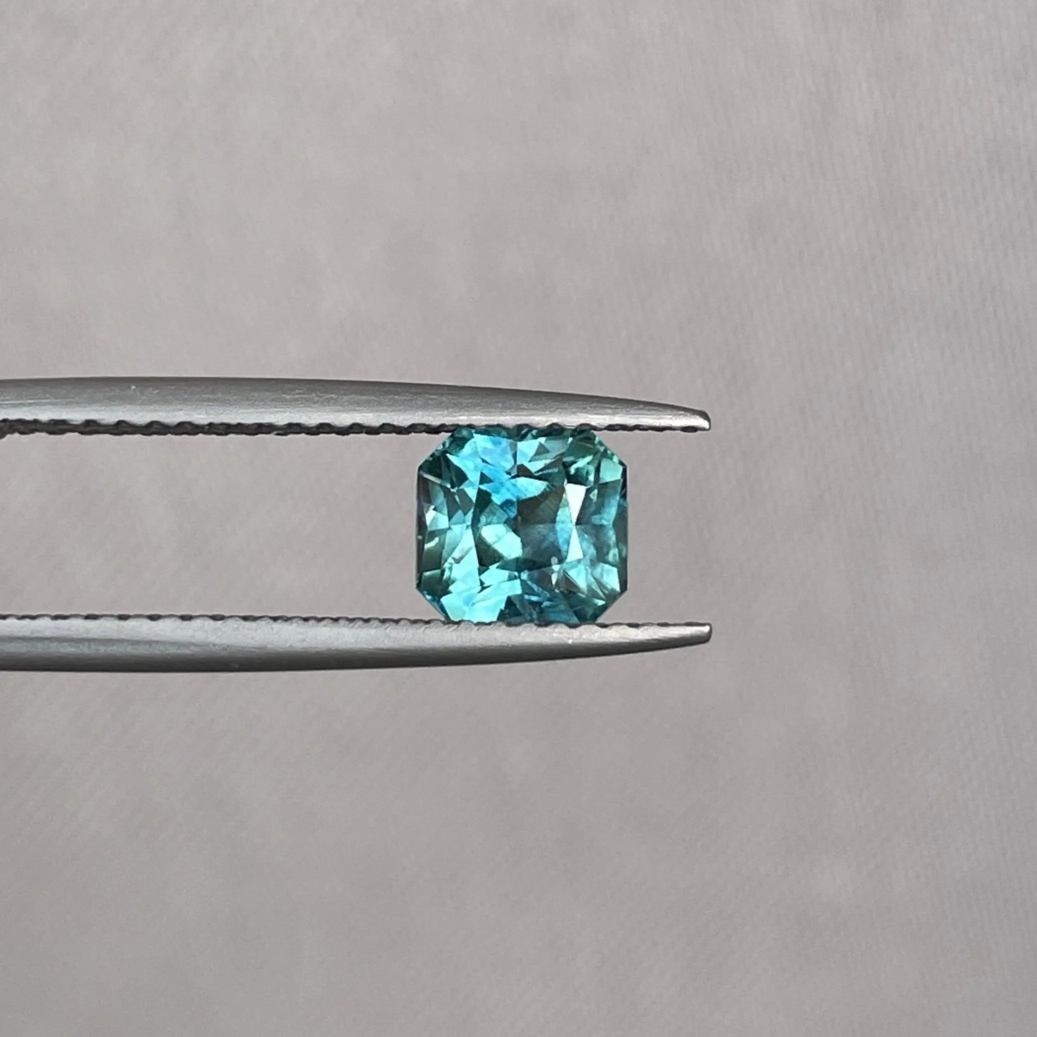 Natural Blue Green Sapphire Radiant Cut 1.43 Carat