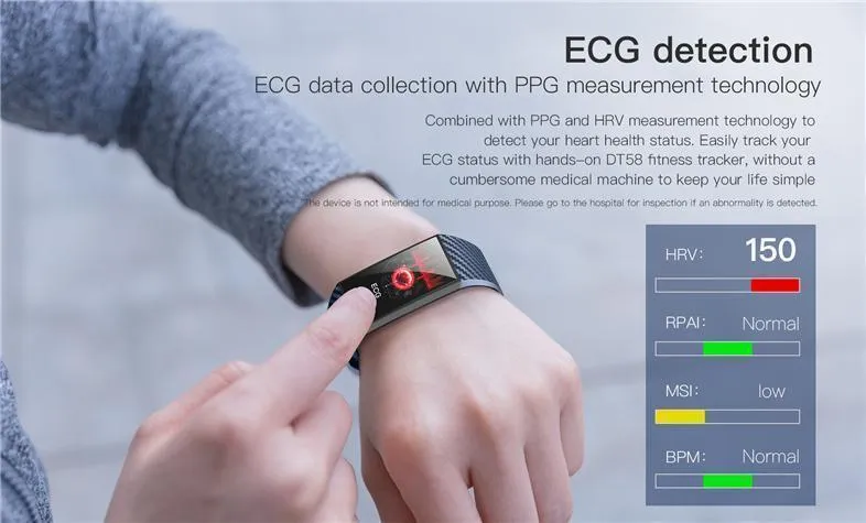 New Heart Rate Colour Screen Wristband Smartwatch Waterproof Activity Fitness Tracker For iPhone Android