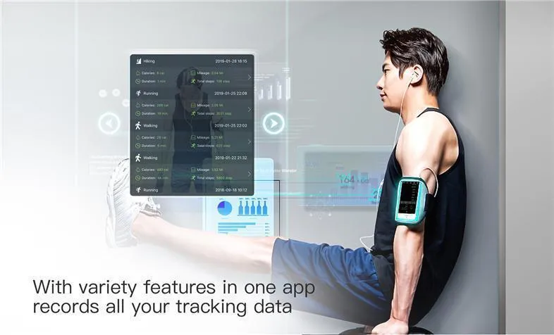 New Heart Rate Colour Screen Wristband Smartwatch Waterproof Activity Fitness Tracker For iPhone Android