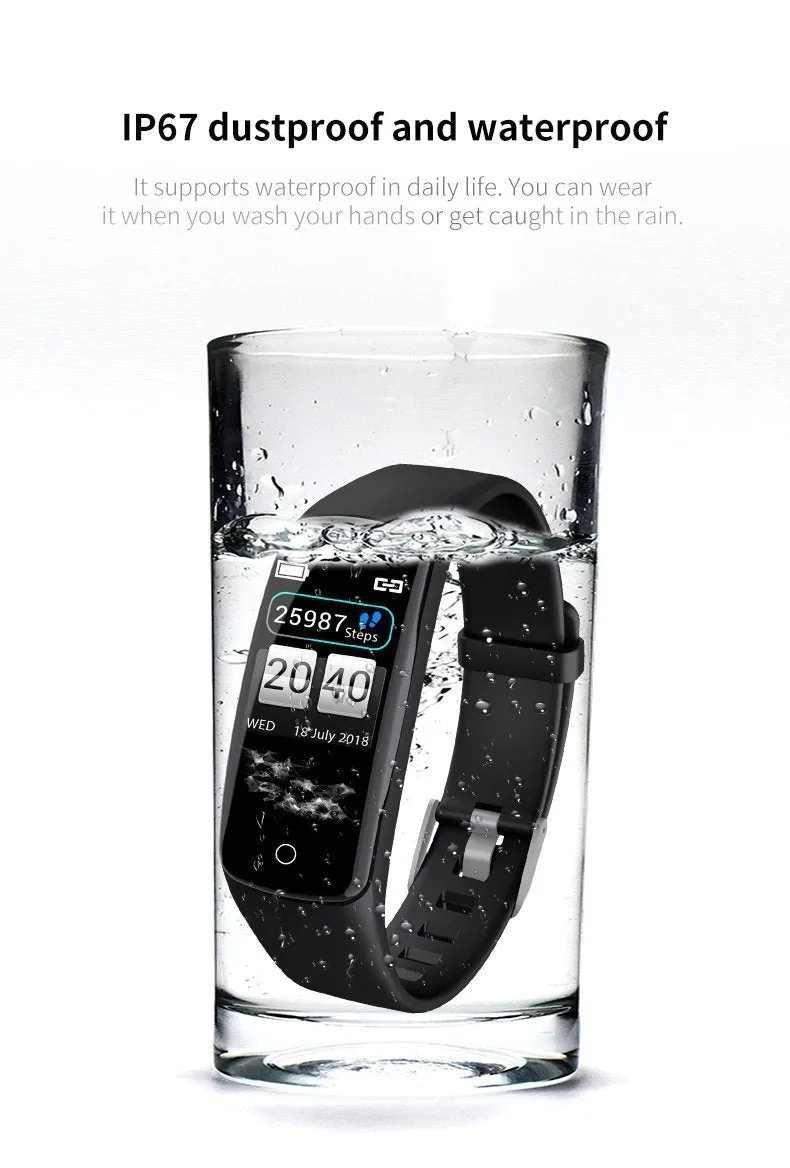 New IP67 Waterproof Heart Rate Fitness Tracker Smart Bracelet Watch For IOS Android