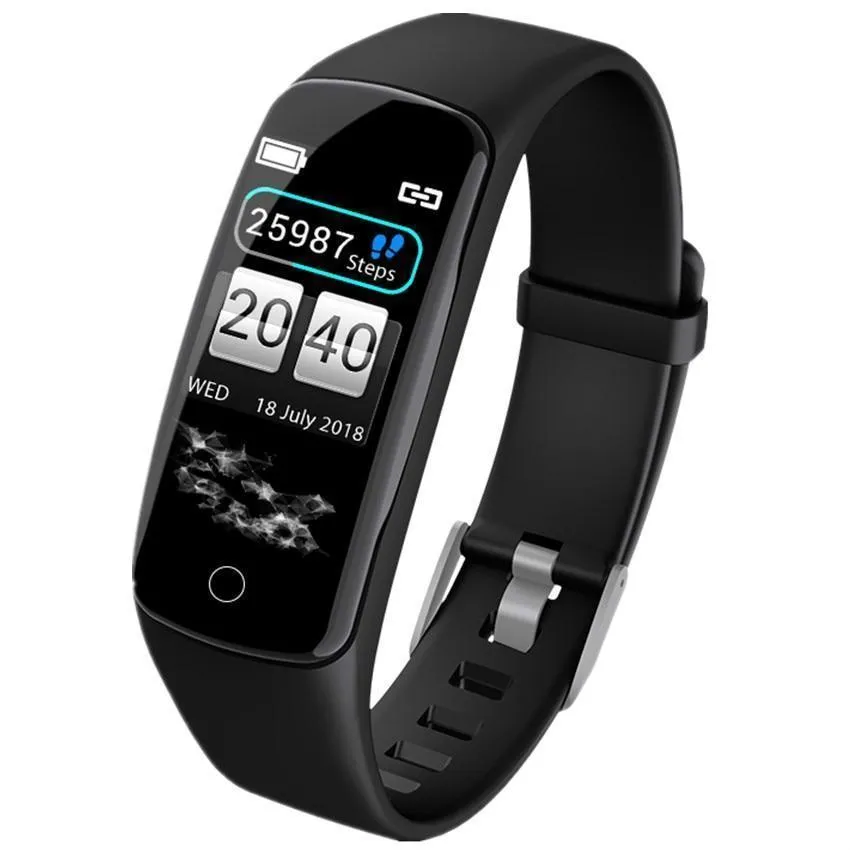 New IP67 Waterproof Heart Rate Fitness Tracker Smart Bracelet Watch For IOS Android