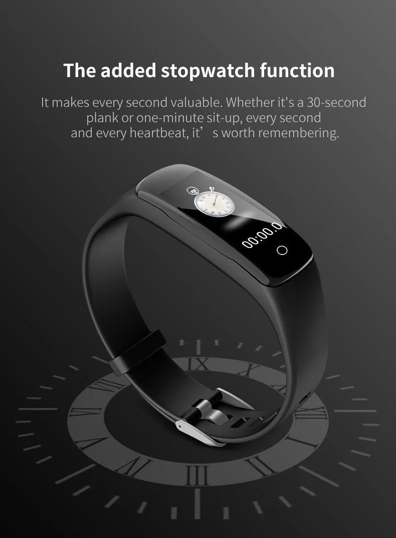 New IP67 Waterproof Heart Rate Fitness Tracker Smart Bracelet Watch For IOS Android