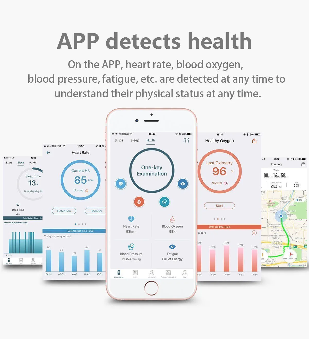 New Smart Band Bracelet Heart Rate Monitor Wrist Smart Wristband Fitness Tracker Blood Pressure Watch