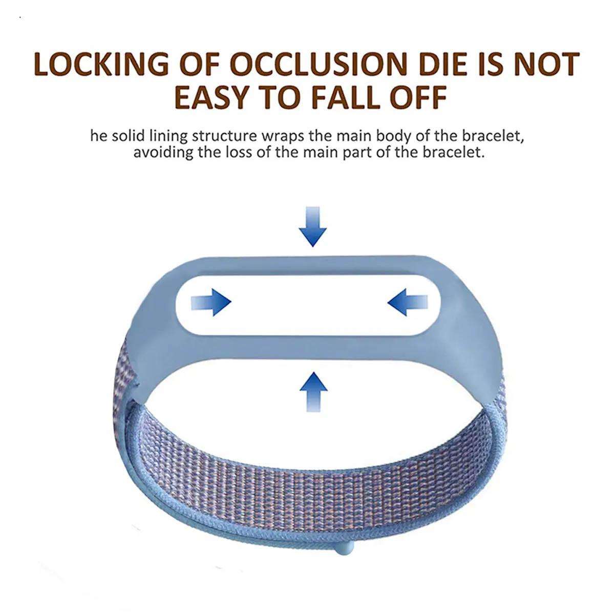 Nylon Wristband Strap for Mi Band 6/5/4/3-Cerulean