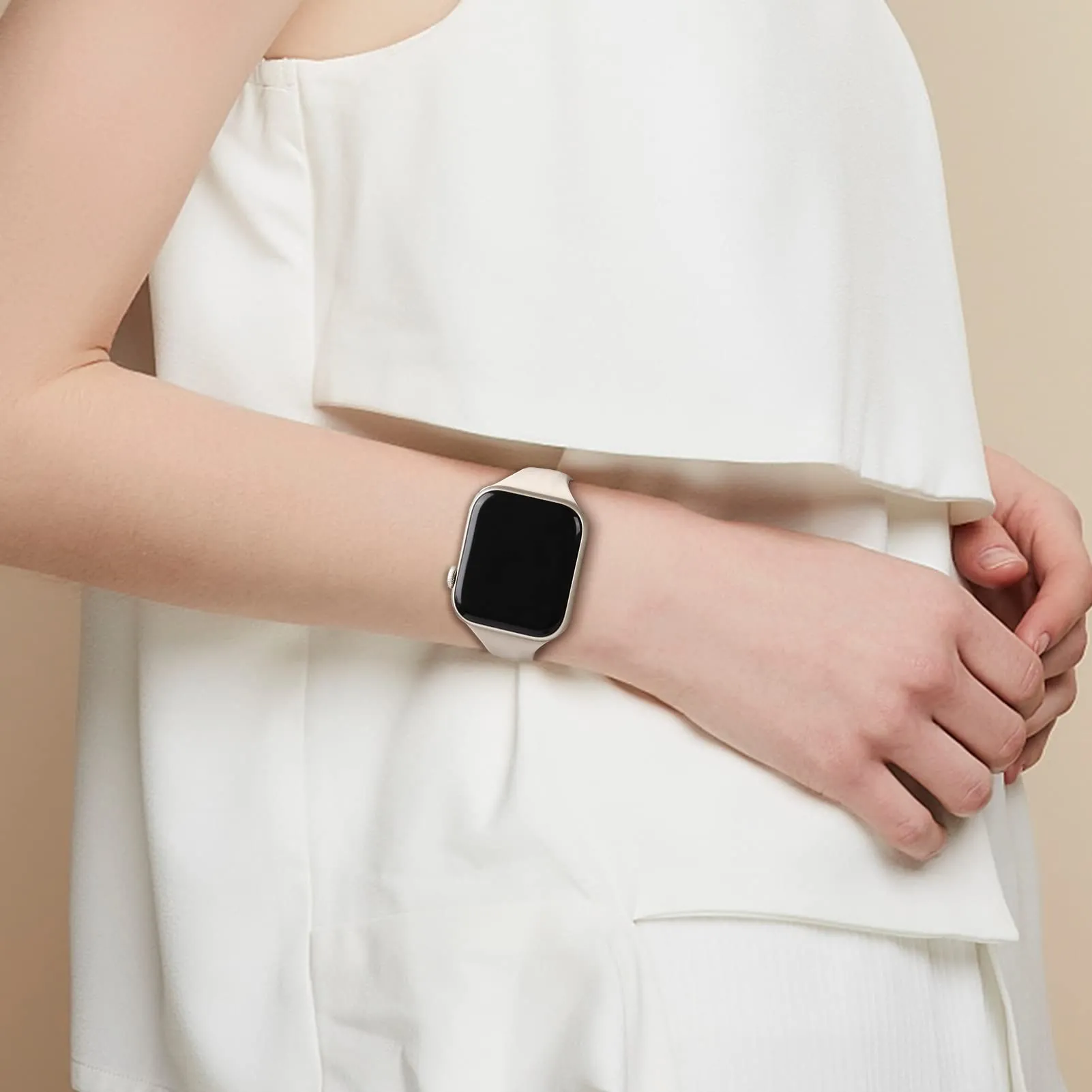O Ozone - 6 Pack Slim Bands Compatible with Apple Watch Band 42mm 44mm 45mm 49mm for Women Men - Multi color