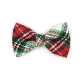 Pet Bow Tie - "Birchwood" - Christmas Red & Green Plaid Cat Bow Tie / Holiday / For Cats   Small Dogs (One Size)