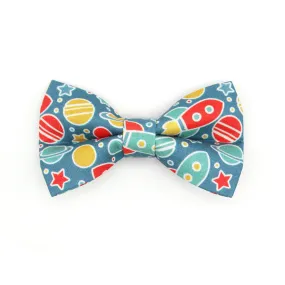 Pet Bow Tie - "Intergalactic" - Space Bow Tie for Cat / Spaceship, Rocket, Galaxy, Geek, Sci-fi / For Cats   Small Dogs (One Size)