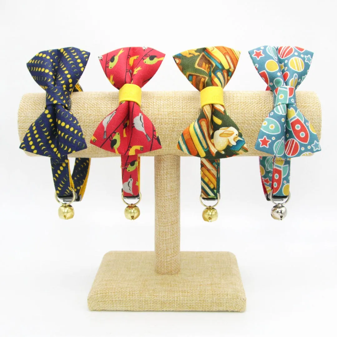 Pet Bow Tie - "Intergalactic" - Space Bow Tie for Cat / Spaceship, Rocket, Galaxy, Geek, Sci-fi / For Cats   Small Dogs (One Size)