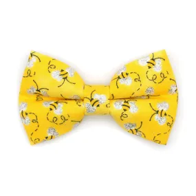 Pet Bow Tie - "Show Me The Honey" - Yellow Bee Cat Bow Tie / Spring   Summer / For Cats   Small Dogs (One Size)